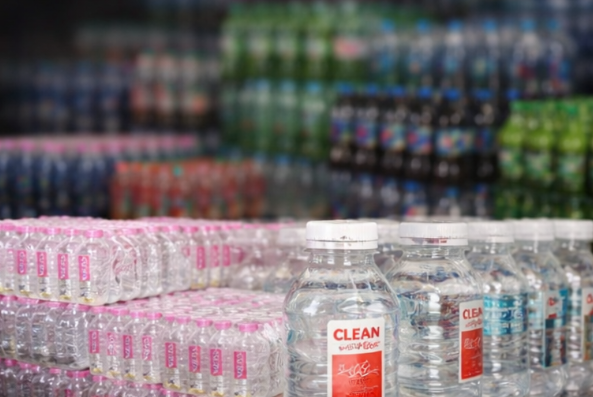 Packaged water bottles